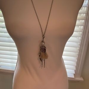 Lady Necklace with removable chain multi stones